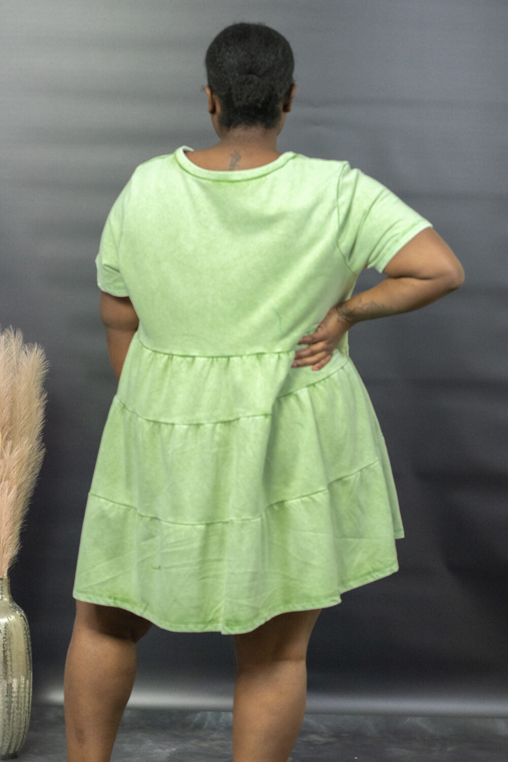 Sew In Love Breathtaking Views Full Size Tiered Mini Dress in Mint
