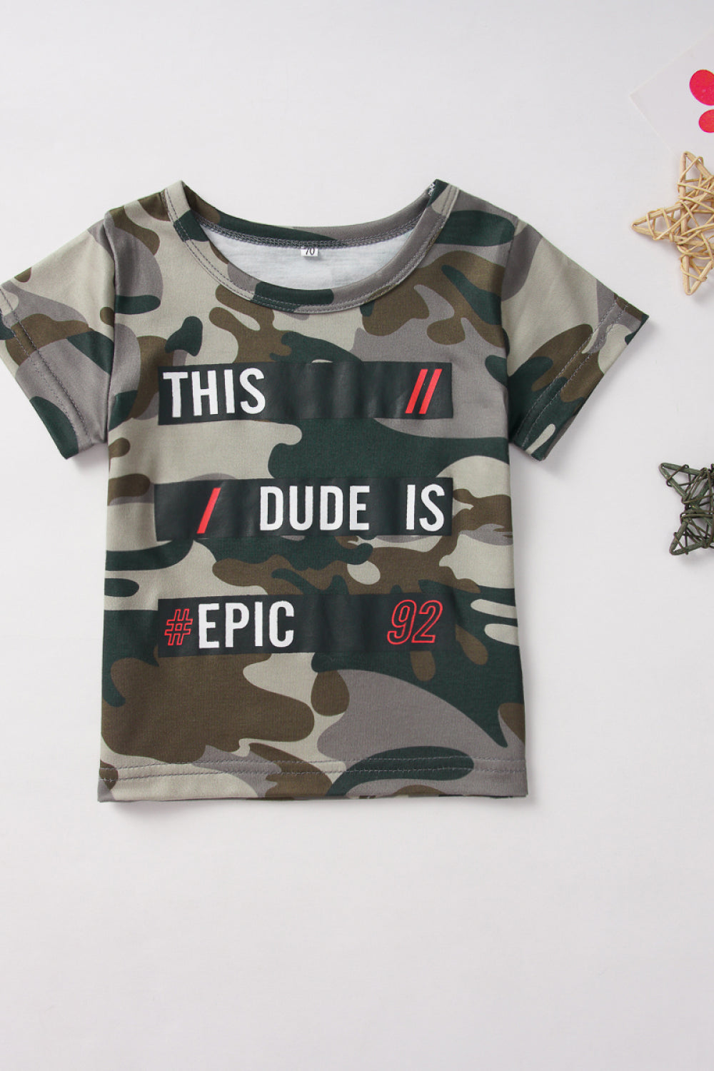 Baby Camouflage T-shirt and Solid Pants Set