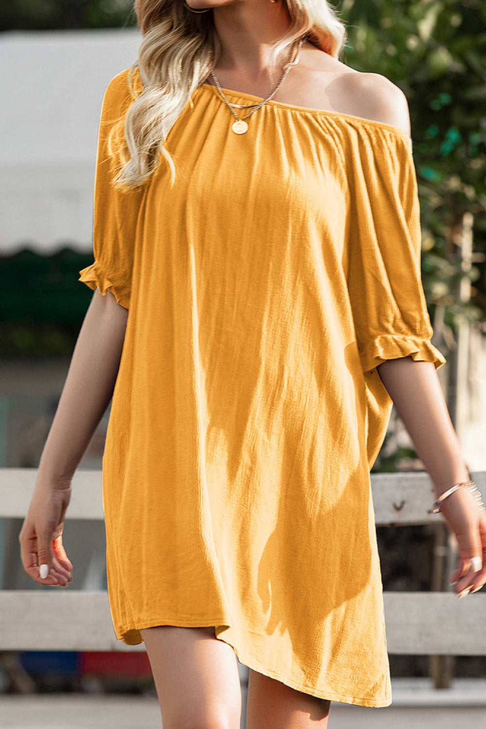 Puff Sleeve Tie Back Smock Dress - Absolute Fashion 2020