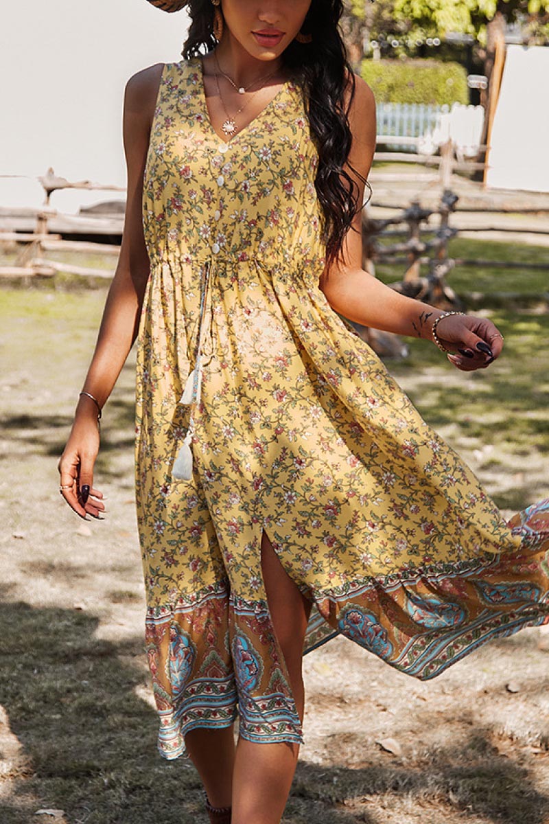 Floral Boho Mixed Print Dress - Absolute Fashion 2020