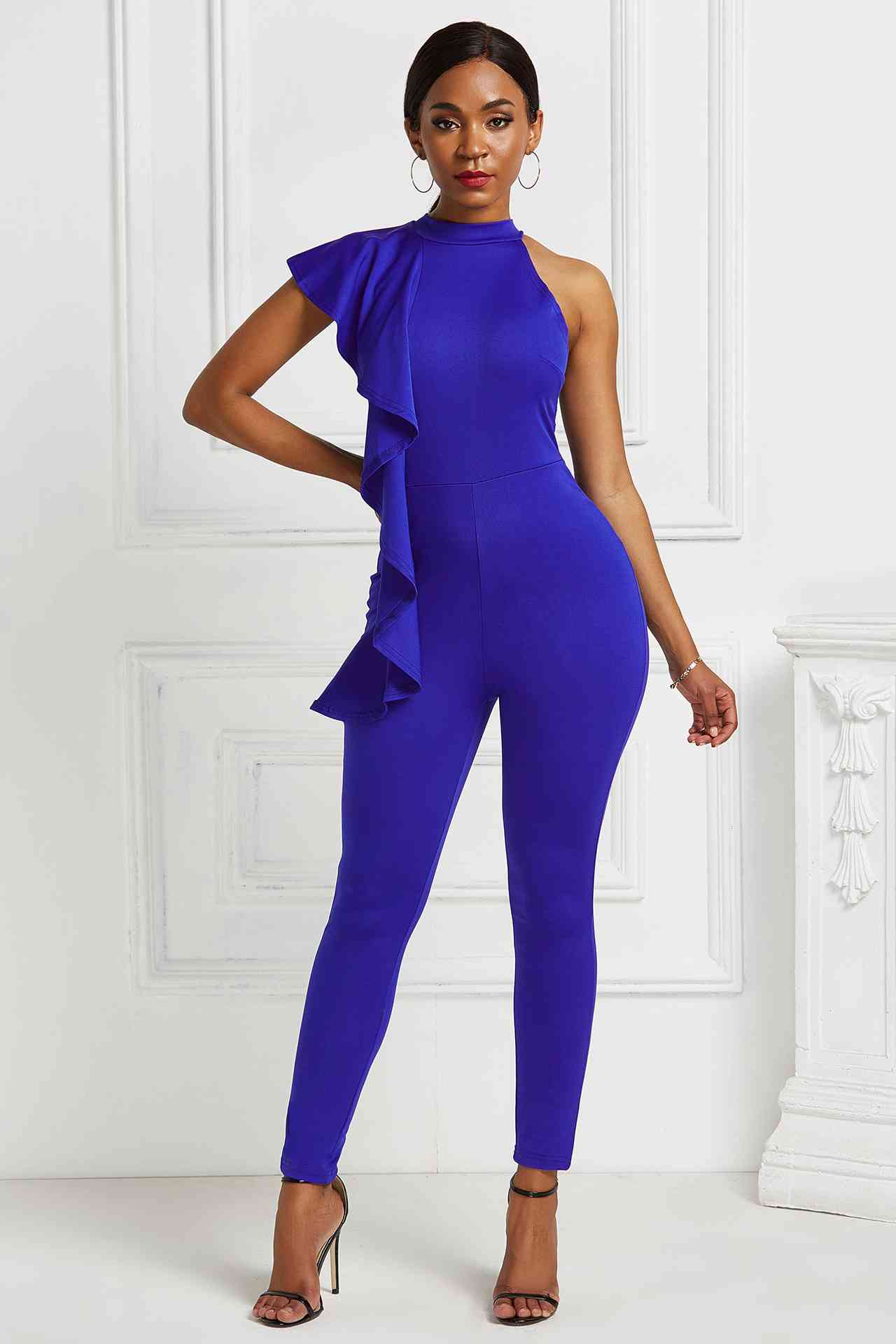 Flounced Sleeveless Jumpsuit - Absolute Fashion 2020
