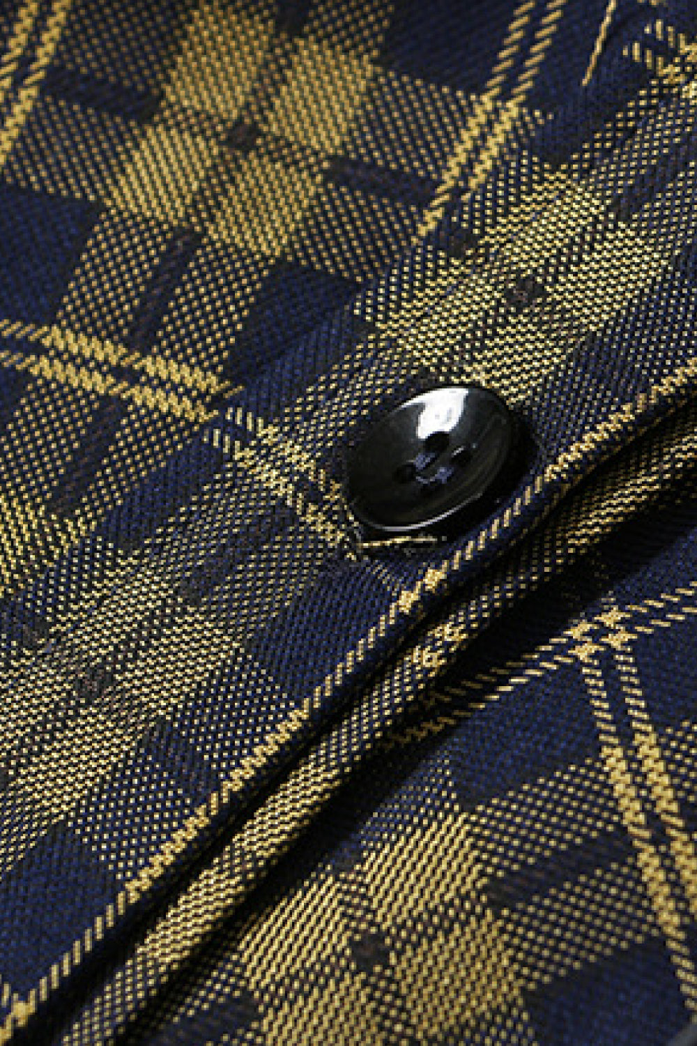 GAWQO Plaid Button Down Shirt Dress with Belt