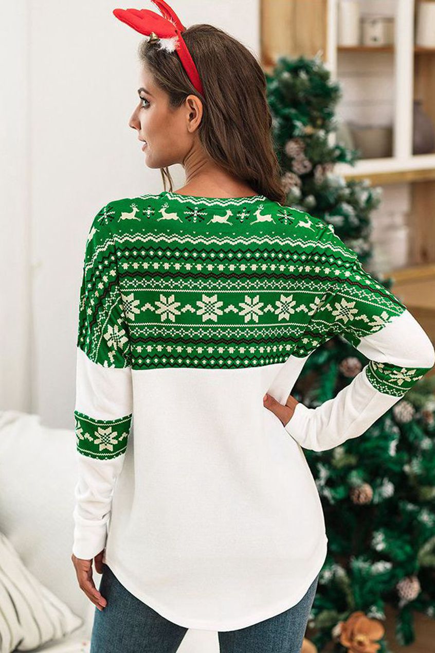 Christmas Print Leisure Sweatshirt Top - Absolute Fashion 2020