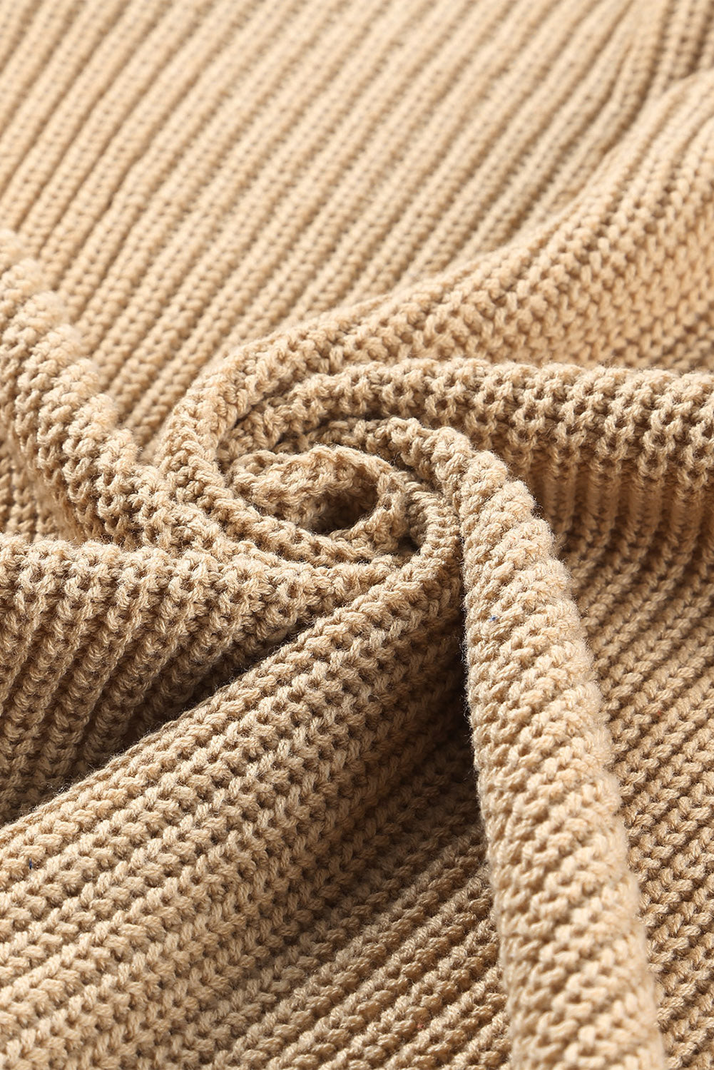 Color Block Mixed Knit Open Front Cardigan