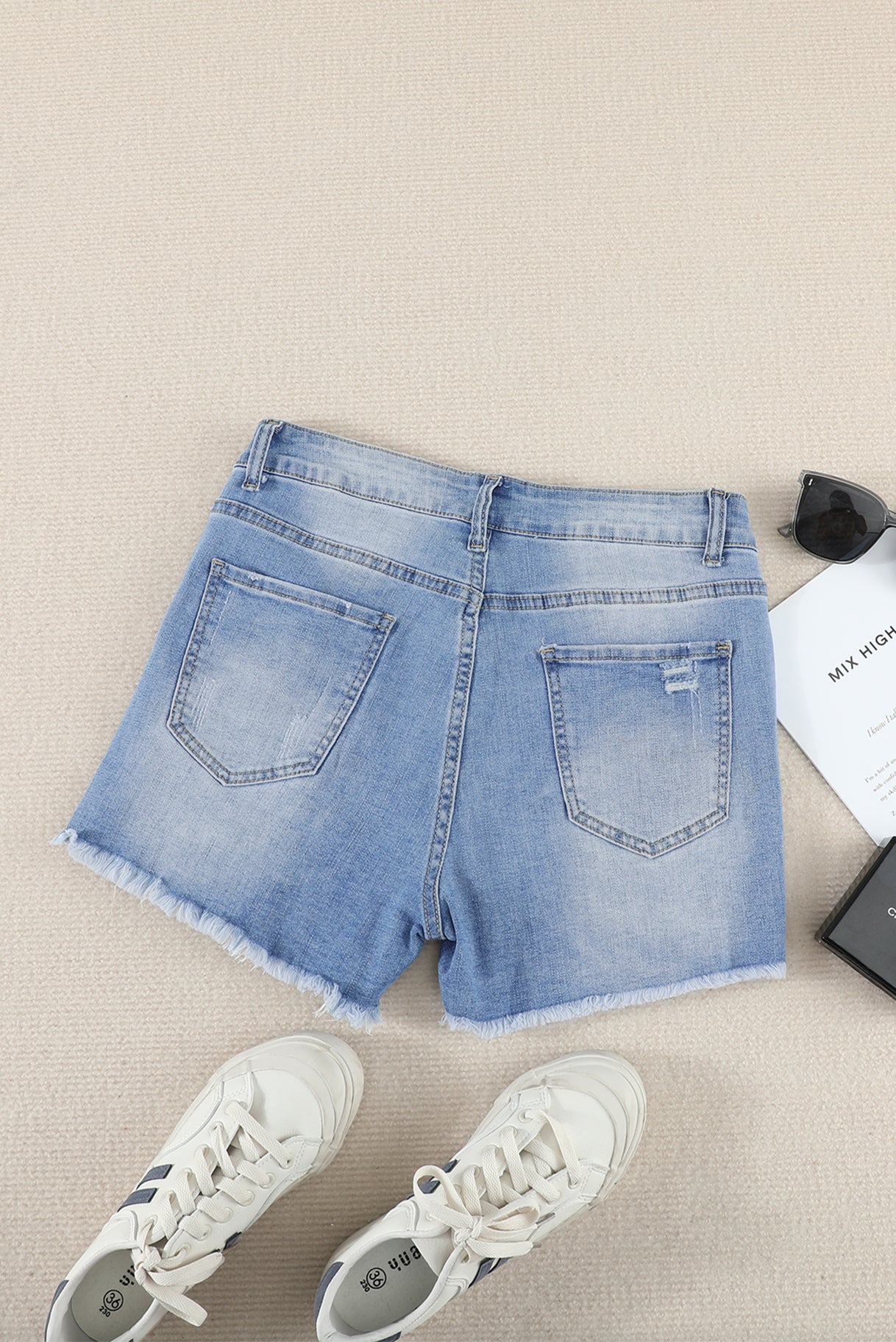Frayed Hem Denim Shorts - Absolute Fashion 2020