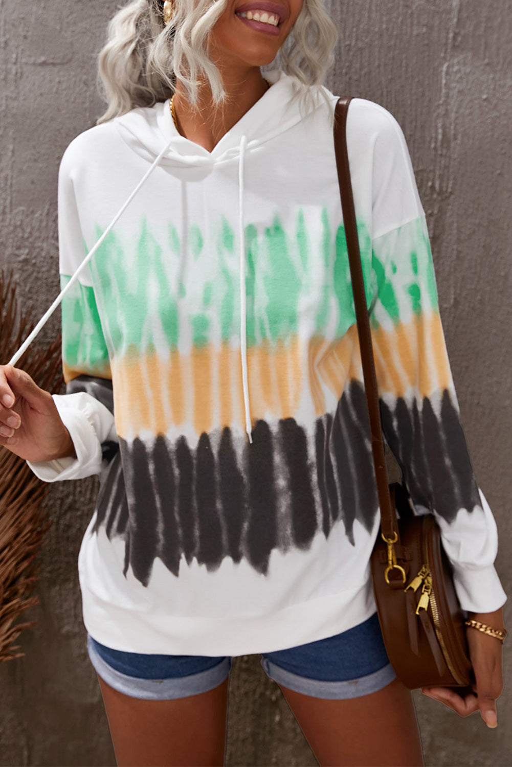 Tie-Dye Drawstring Pullover Hoodie - Absolute Fashion 2020