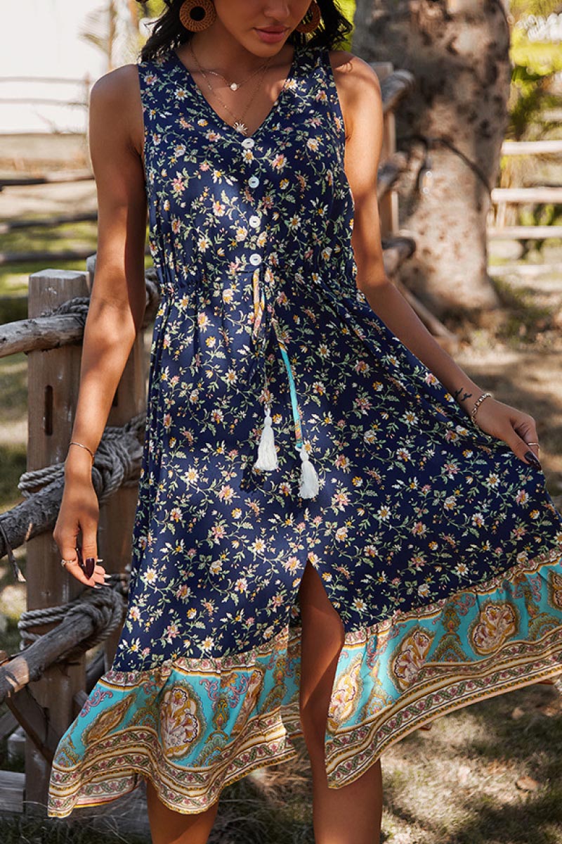 Floral Boho Mixed Print Dress - Absolute Fashion 2020