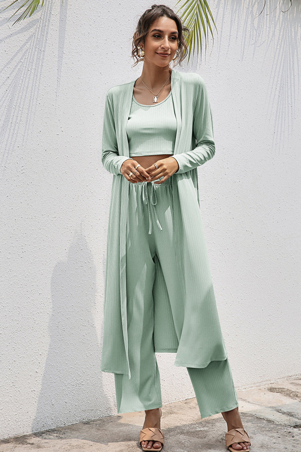 Tank Top, Wide Pants and Cover Set - Absolute Fashion 2020