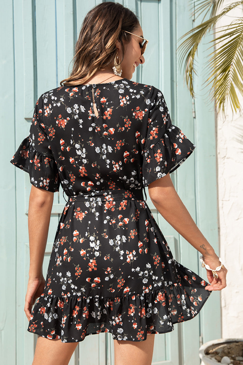 Floral Ruffle Hem Dress - Absolute Fashion 2020