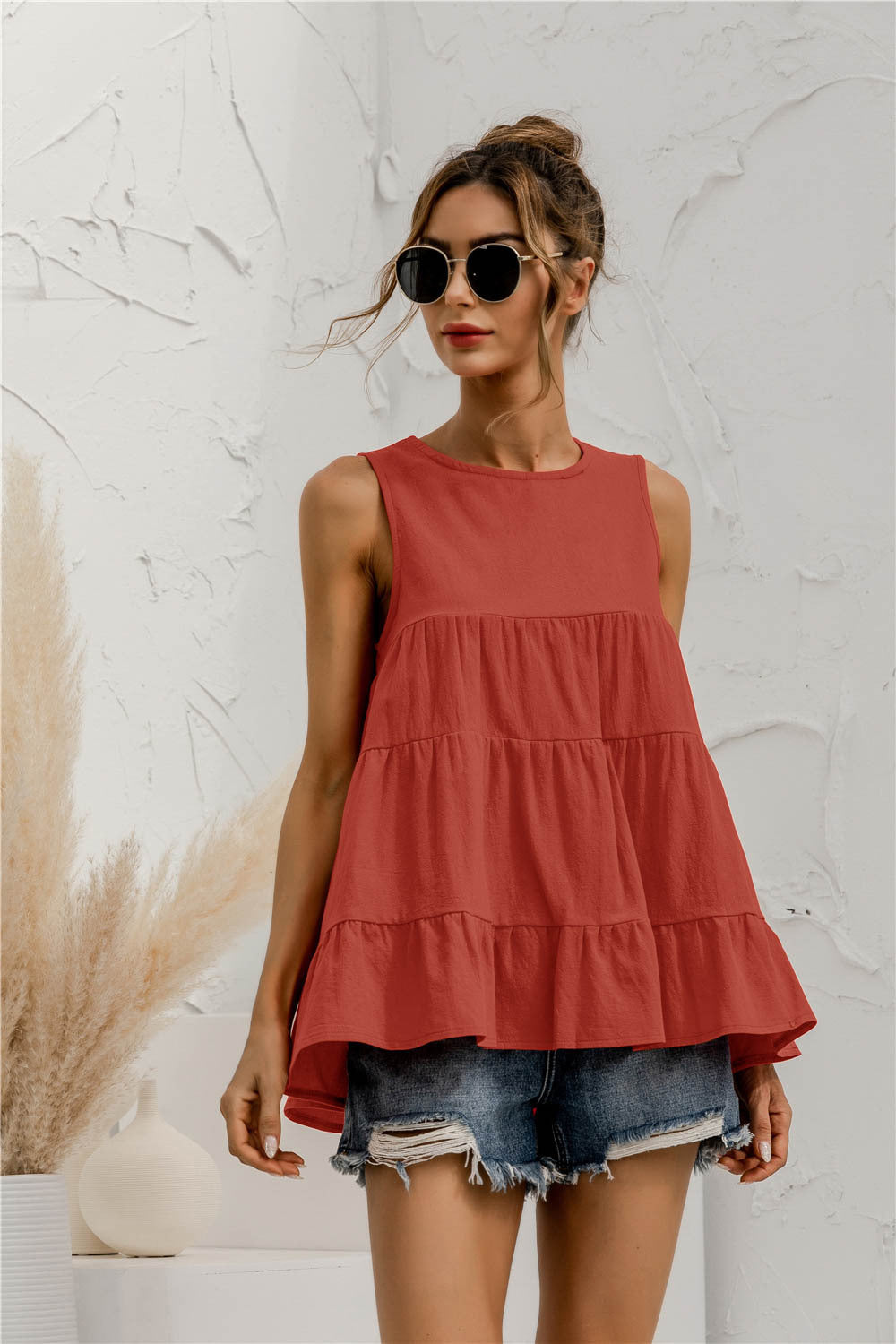 Sleeveless Tiered Top - Absolute Fashion 2020