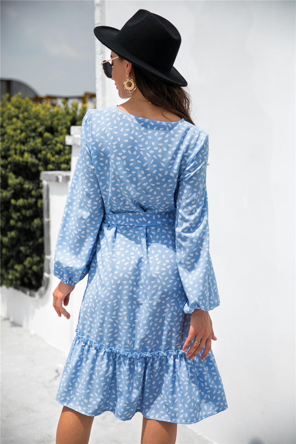 Speckle Frill Trim Button Front Dress - Absolute Fashion 2020