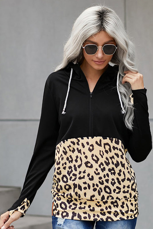 Contrast Camouflage Kangaroo Pocket Hoodie - Absolute Fashion 2020