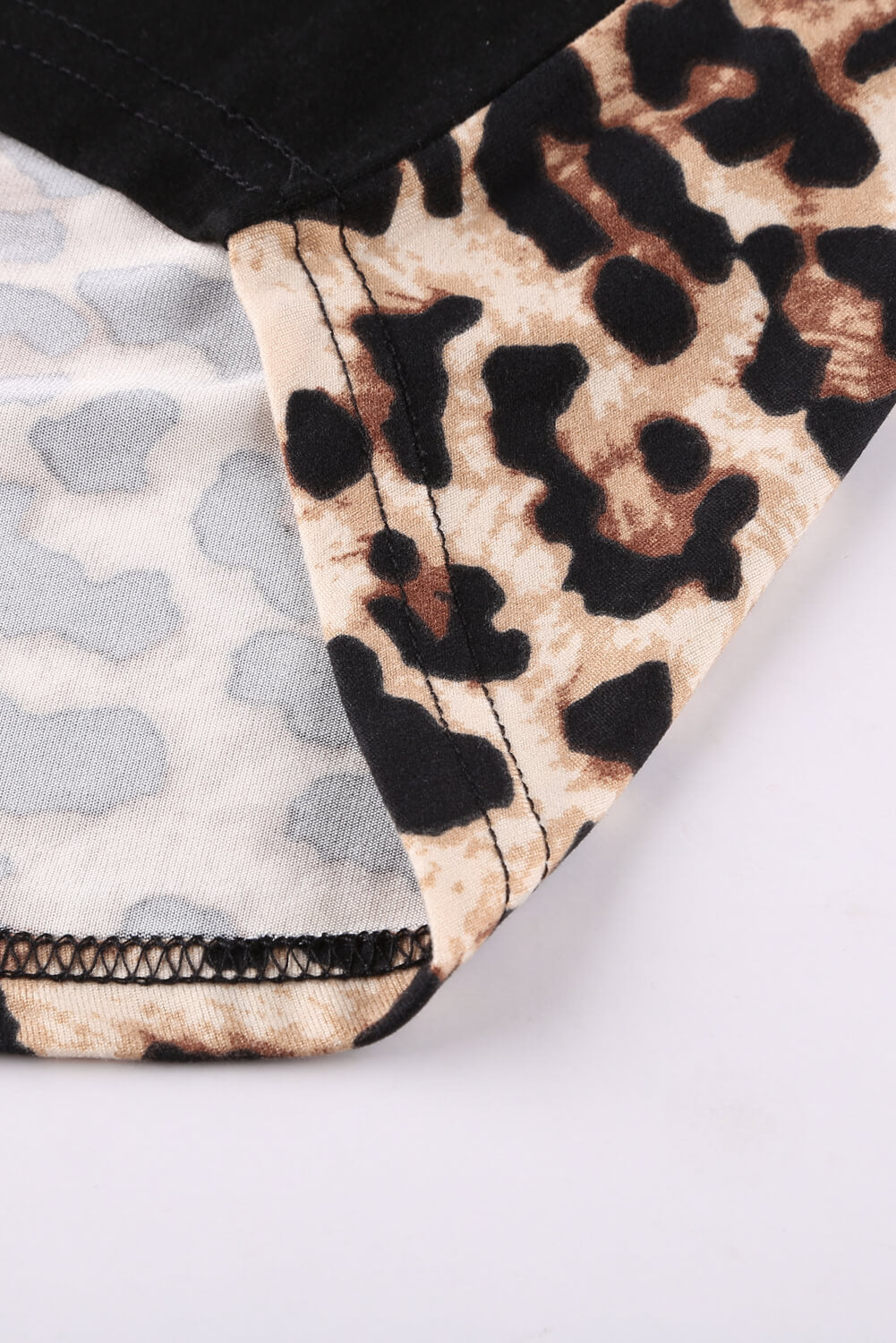 Contrast Leopard V-Neck Pocket Blouse - Absolute Fashion 2020