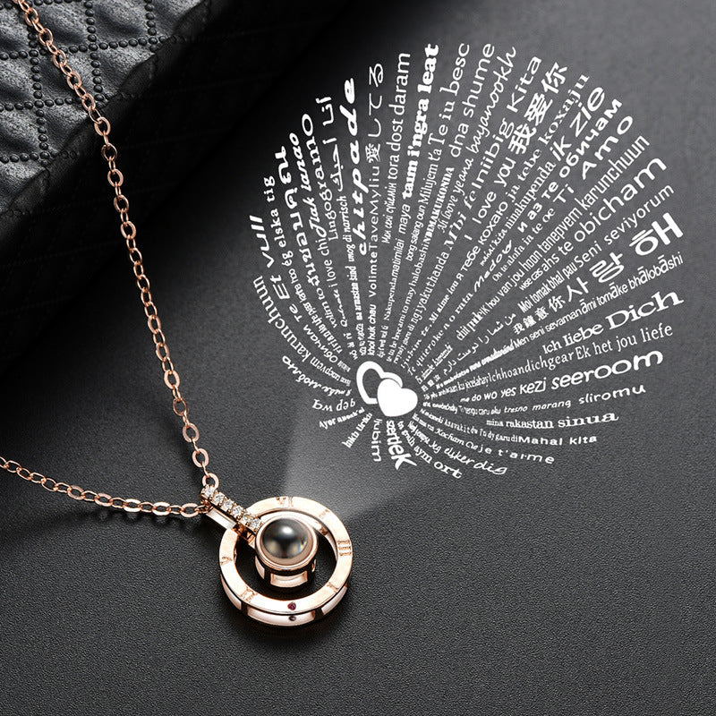 Projection Pendant Necklace - I Love You - Absolute Fashion 2020
