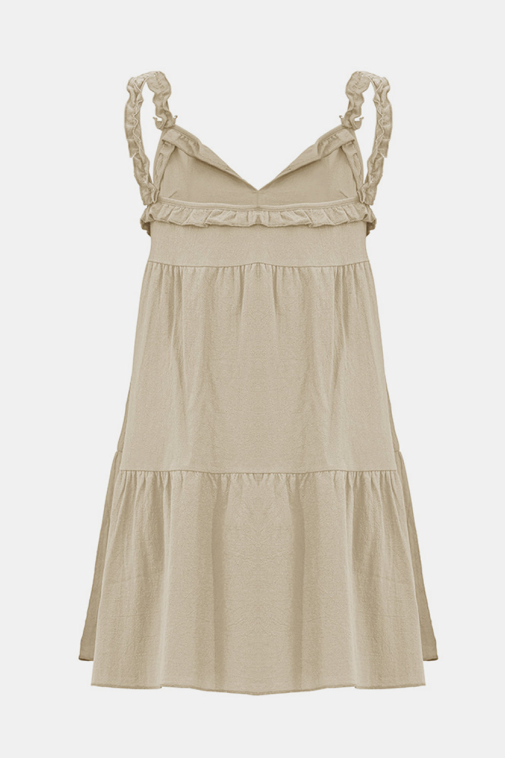 Solid Ruffle Hem Tie Neck Dress - Absolute Fashion 2020