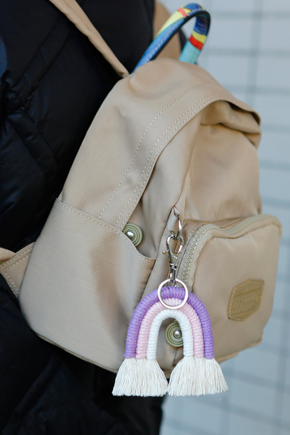 Rainbow Fringe Keychain