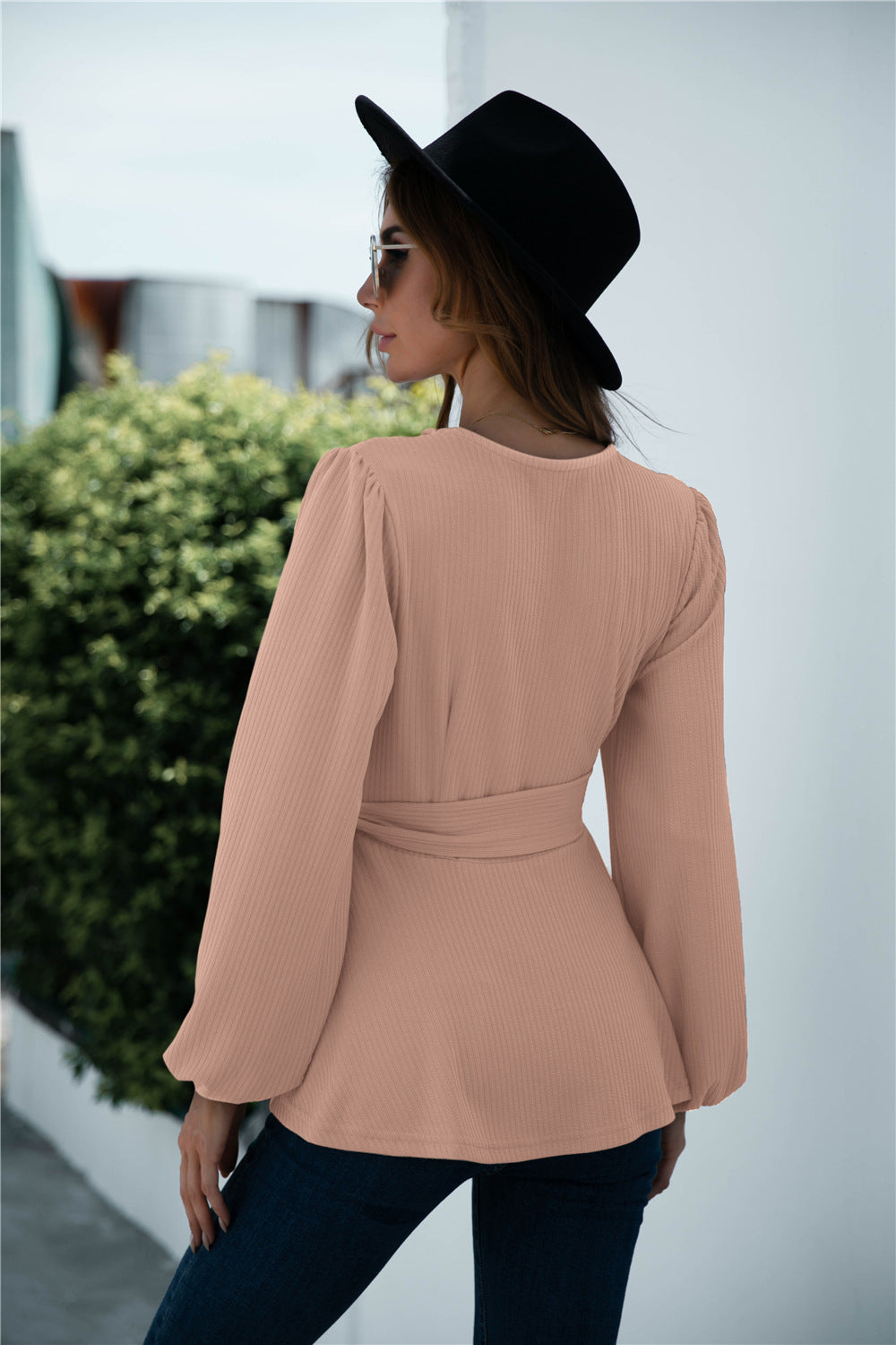 Ruffle Hem Wrap Knot Blouse - Absolute Fashion 2020