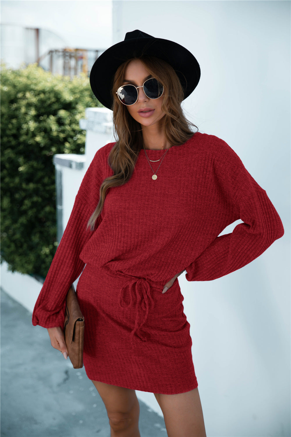 Cut Out Back Knot Waist Dress - Absolute Fashion 2020