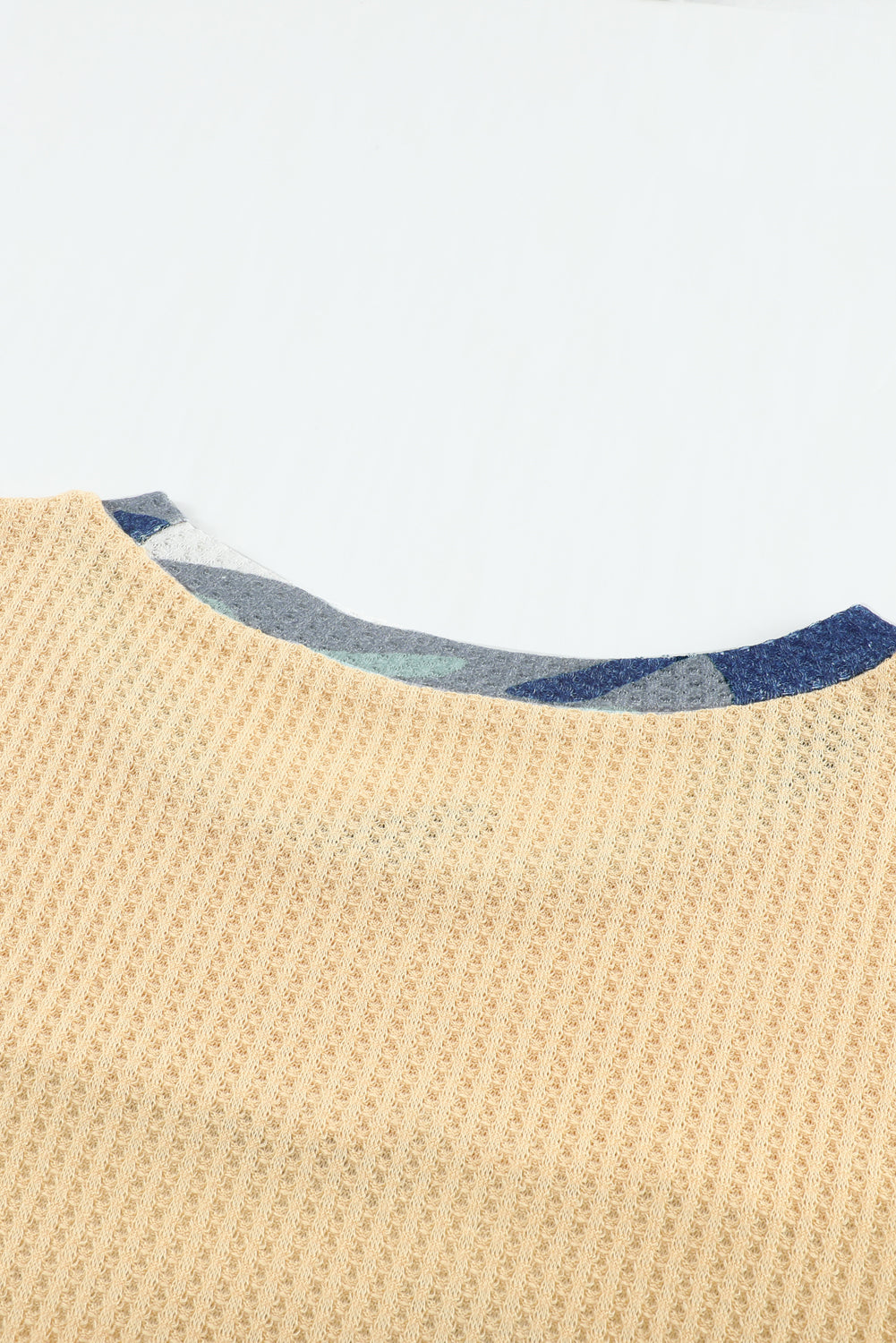 Camouflage Color Block Waffle Knit Pullover - Absolute Fashion 2020