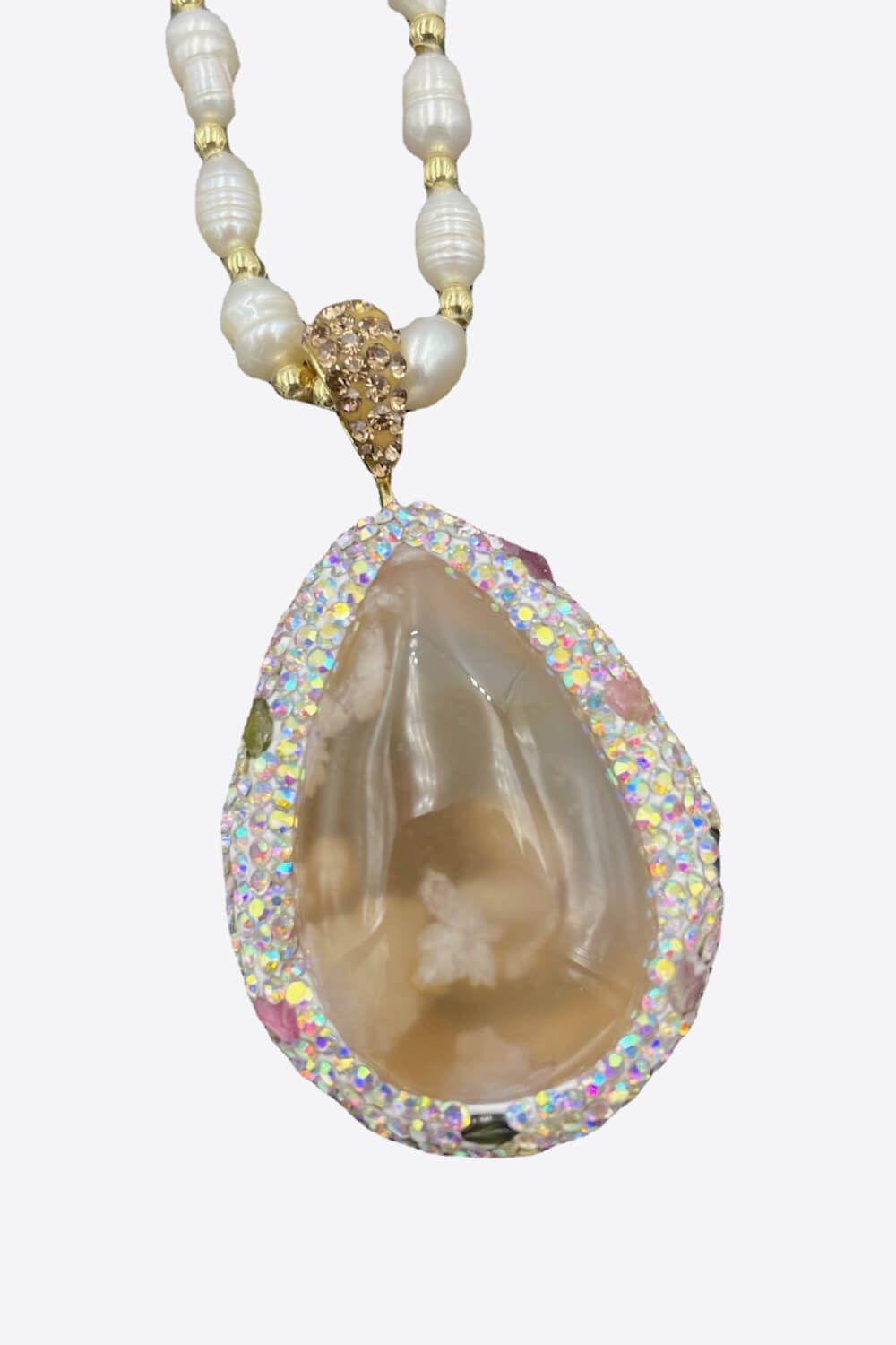 Teardrop Pendant Freshwater Pearl Necklace