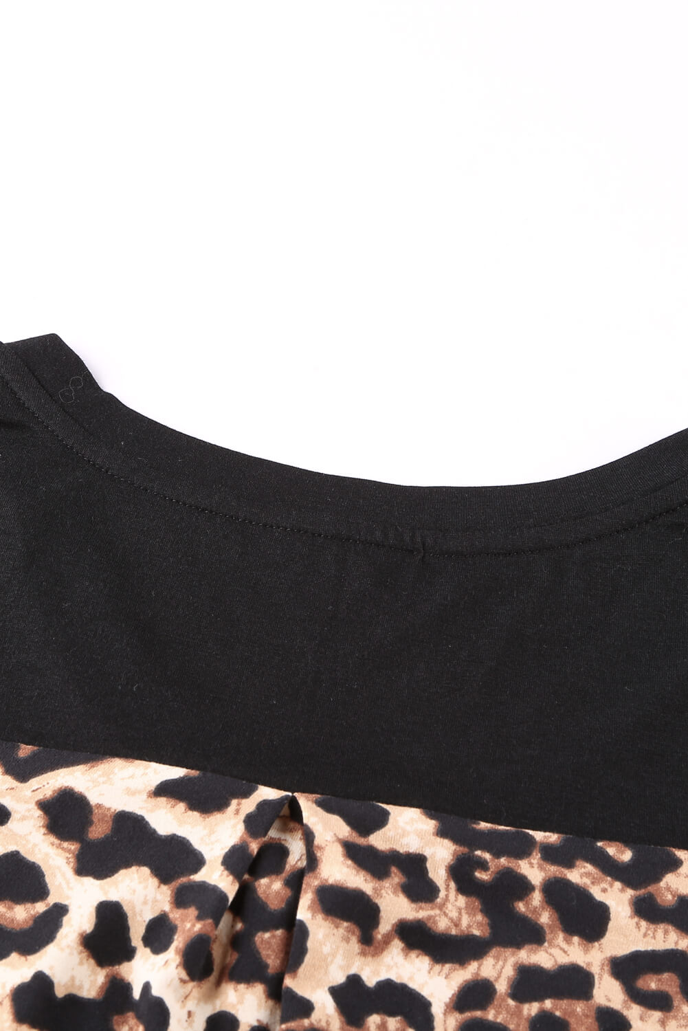 Contrast Leopard V-Neck Pocket Blouse - Absolute Fashion 2020