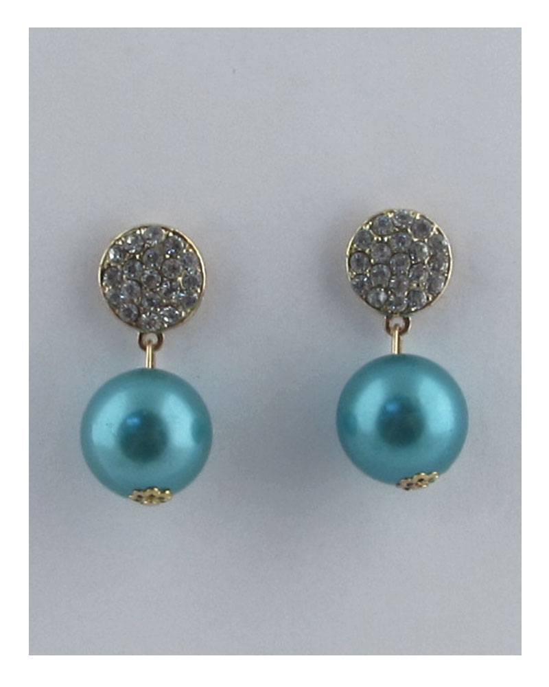 Drum top dangle color pearl earrings - Absolute Fashion 2020