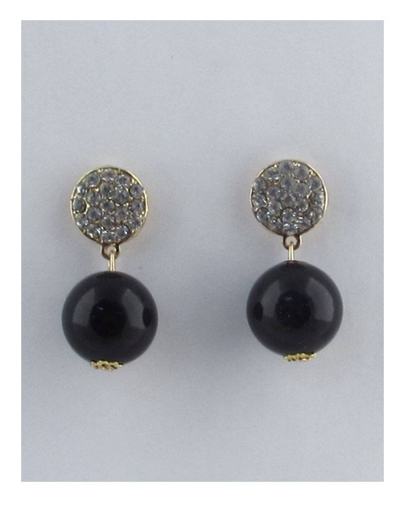 Drum top dangle color pearl earrings - Absolute Fashion 2020