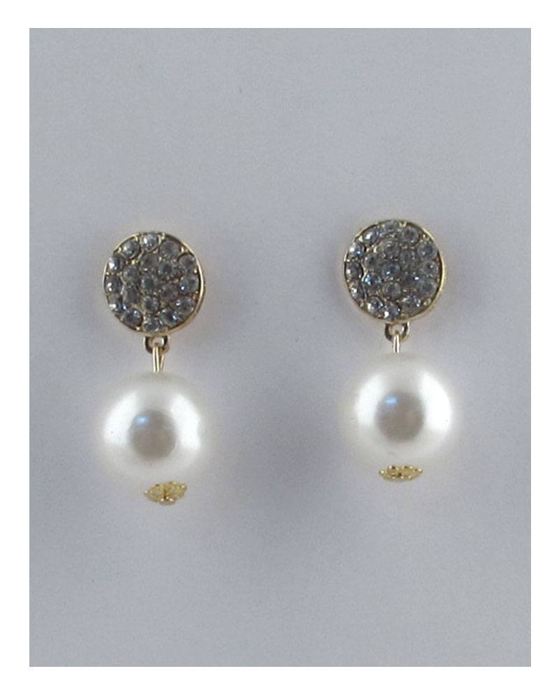Drum top dangle color pearl earrings - Absolute Fashion 2020