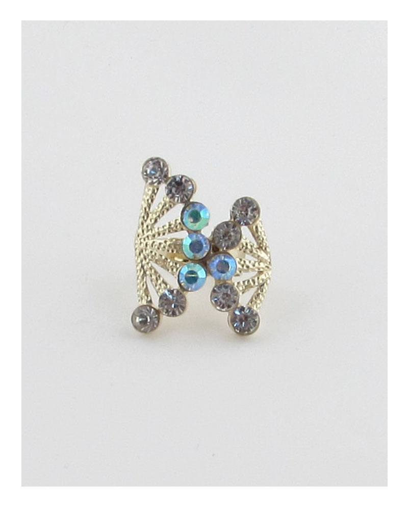 Adjustable rhinestone fan ring - Absolute Fashion 2020