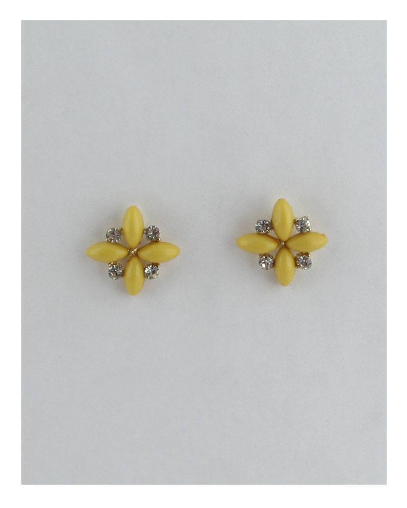 Four leaf flower stud earrings - Absolute Fashion 2020