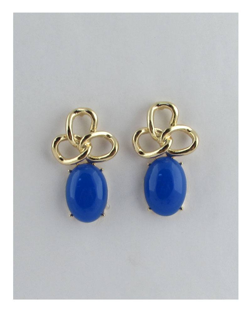 Faux oval gemstone stud earrings - Absolute Fashion 2020