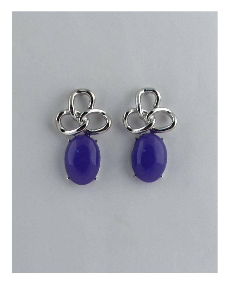Faux oval gemstone stud earrings - Absolute Fashion 2020