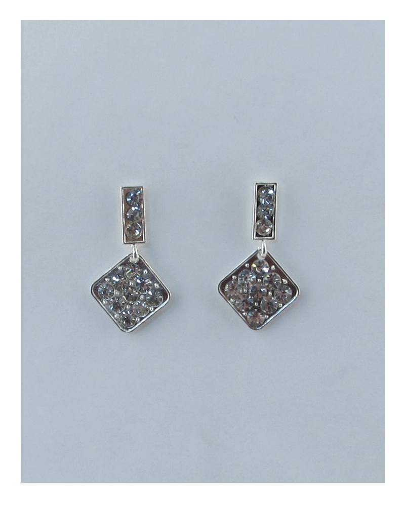 Rhinestone rhombus drop dangle earrings - Absolute Fashion 2020
