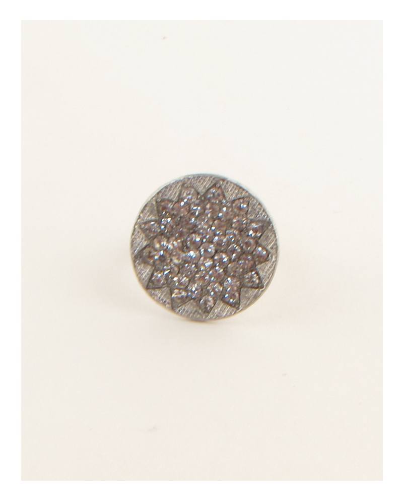 Circle w/ rhinestones adjustable ring - Absolute Fashion 2020