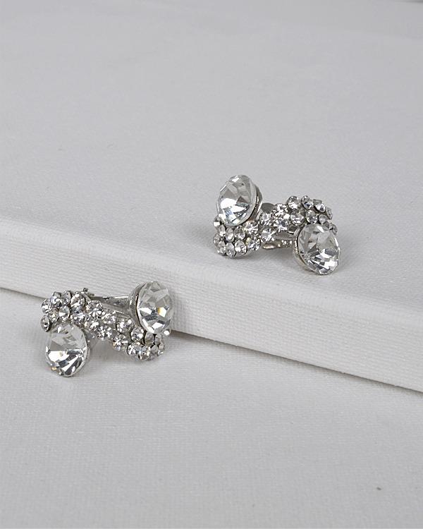 S Shaped Stone and Crystal Studded Earrings id.31435 - Absolute Fashion 2020