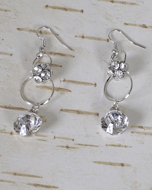 Stone and Crystal Studded Fishhook Drop Earrings id.31483 - Absolute Fashion 2020