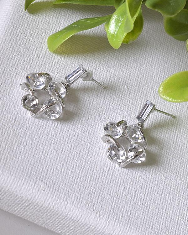 Interlinked Crystal Studded Drop Earrings - Absolute Fashion 2020
