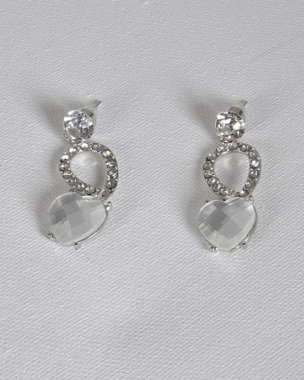 Crystal and Rhinestone Embellished Drop Earrings - Absolute Fashion 2020