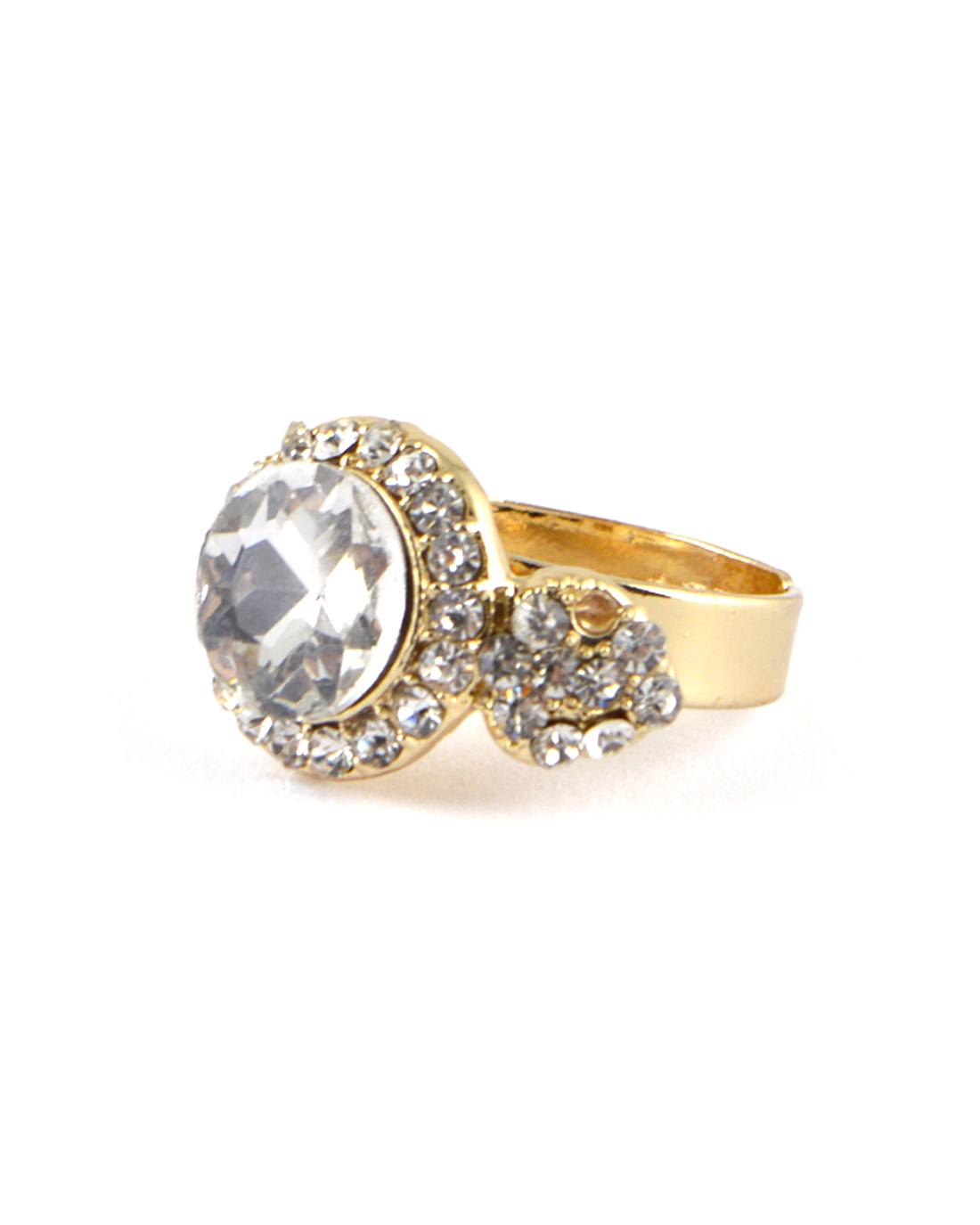 Crystal and Stone Studded Adjustable Ring - Absolute Fashion 2020