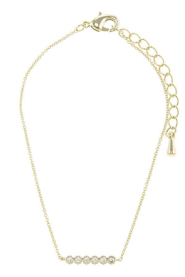 Cz pave circles accent chain bracelet - Absolute Fashion 2020