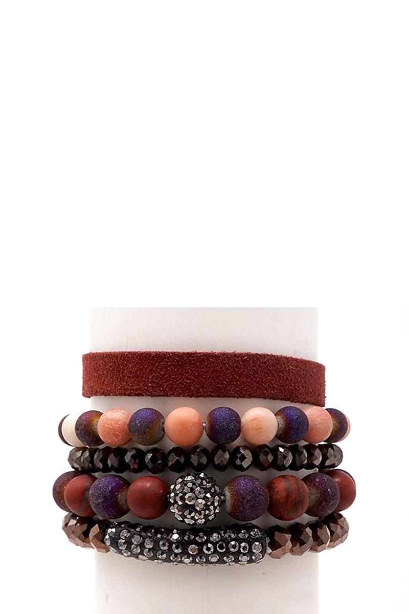 Semi Precious Stone Bracelet Set - Absolute Fashion 2020