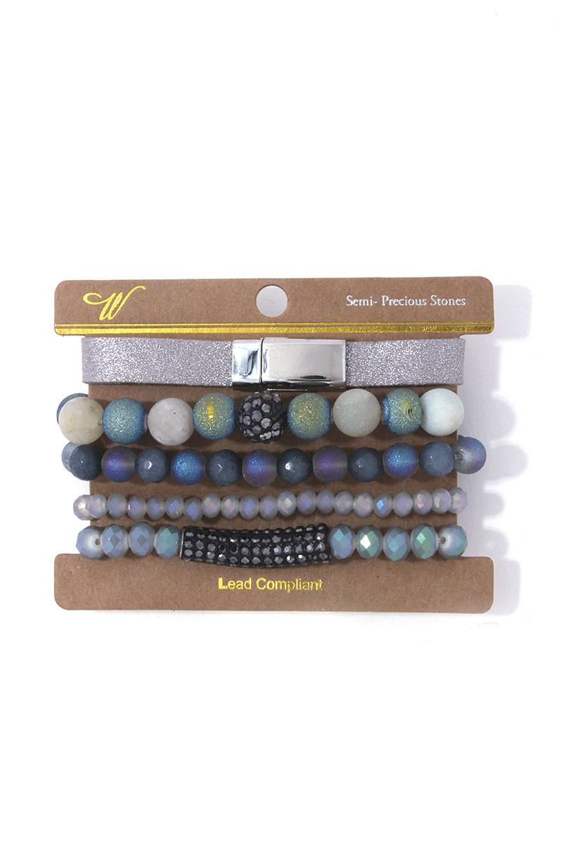 Semi Precious Stone Bracelet Set - Absolute Fashion 2020