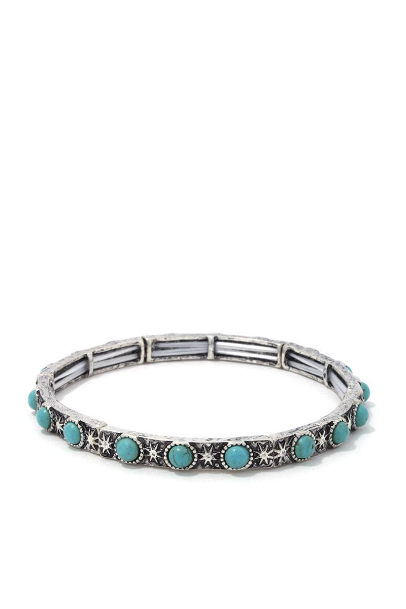 Circle Bead Metal Stretch Bracelet - Absolute Fashion 2020