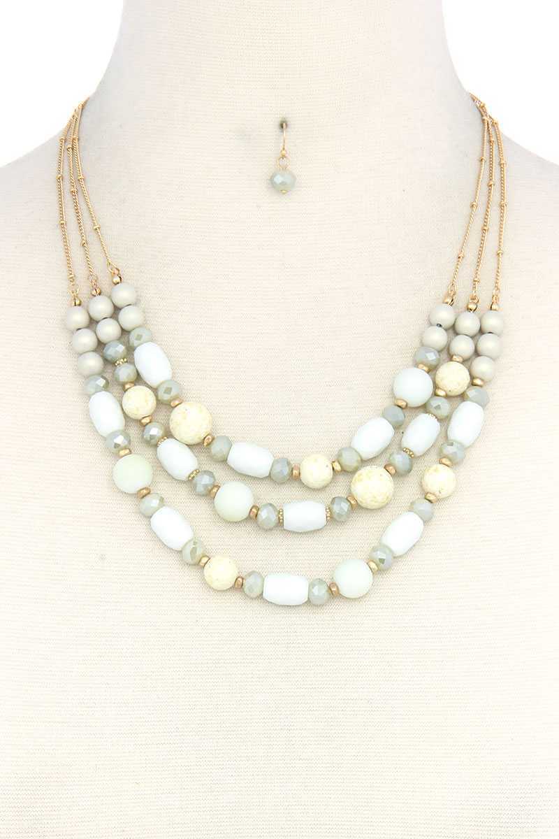 Beaded Layered Necklace - Absolute Fashion 2020