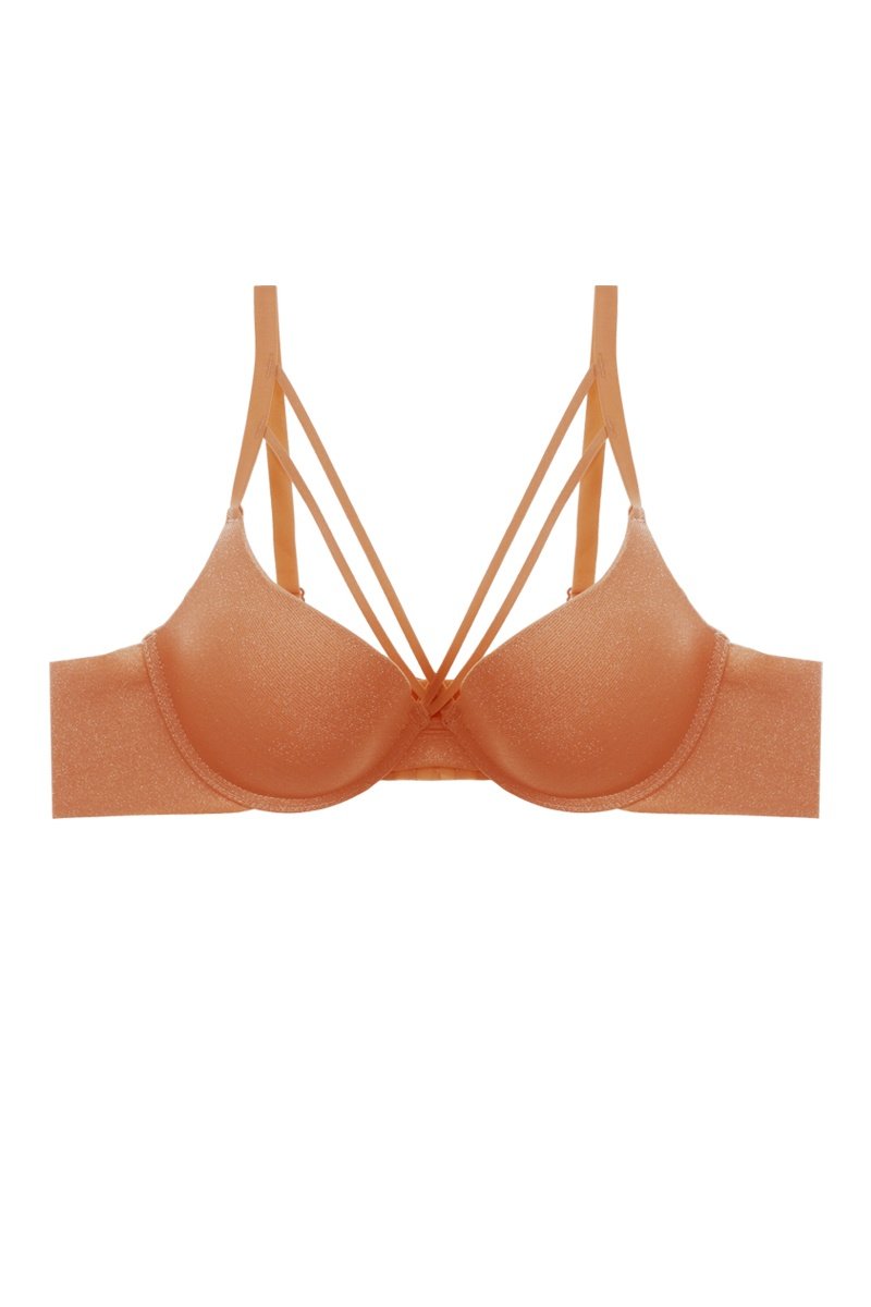 Glittery Fabric Strap Cross Front Bra - Absolute Fashion 2020