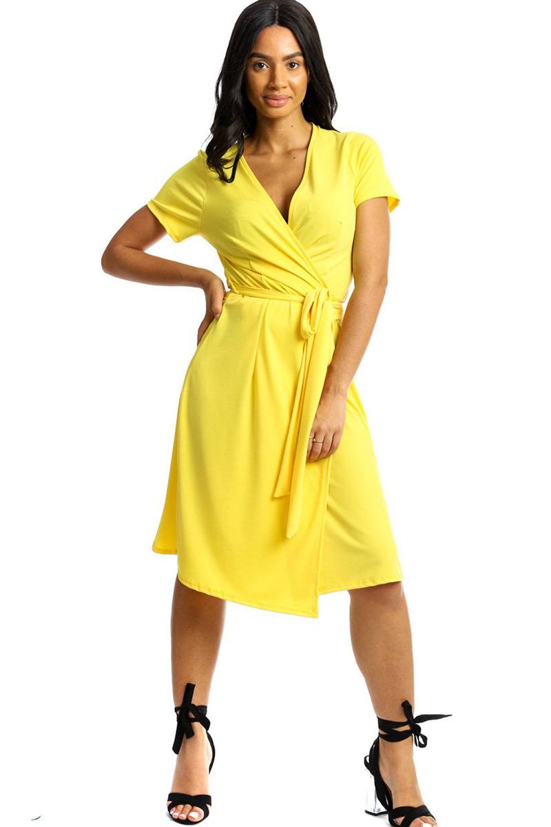 Wrapped Style Midi Dress - Absolute Fashion 2020
