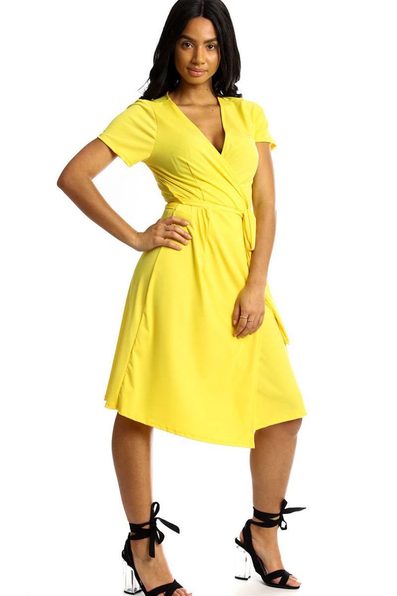 Wrapped Style Midi Dress - Absolute Fashion 2020
