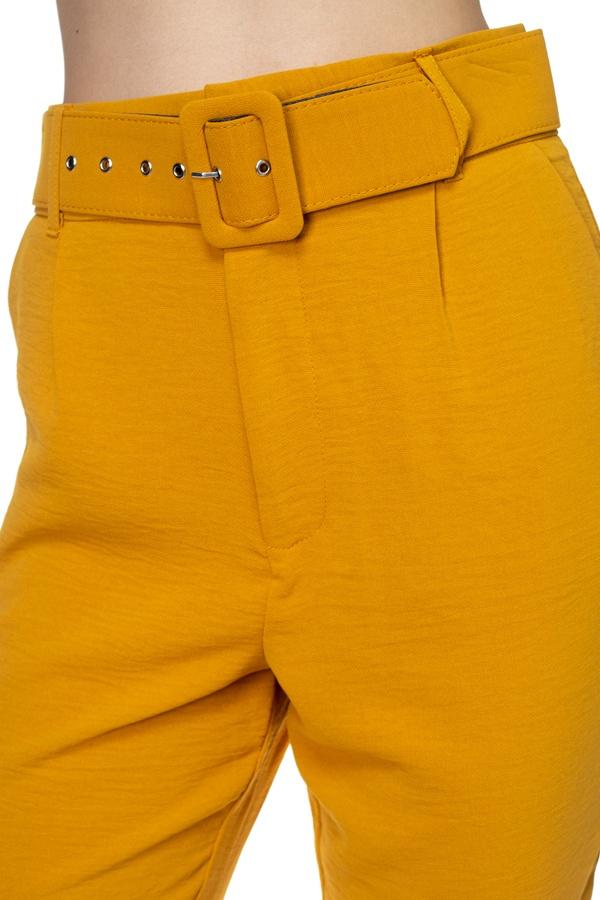 Crinkled Belted Skinny Pants - Absolute Fashion 2020