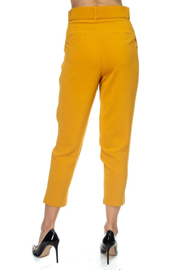 Crinkled Belted Skinny Pants - Absolute Fashion 2020