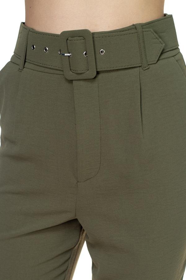 Crinkled Belted Skinny Pants - Absolute Fashion 2020